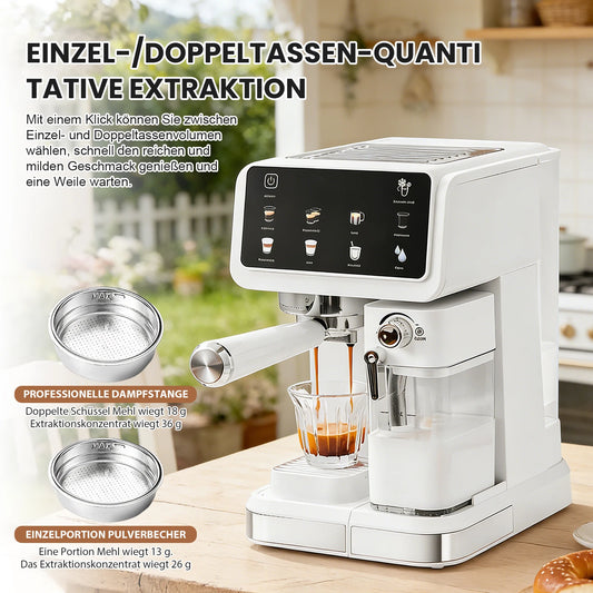 Barista-Genuss mit Espressomaschine in moderner Küche – Anwendungsansicht
