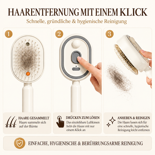 Elektrische Nano-Spray-Haarbürste mit Kopfhautmassage, Rotlicht & Selbstreinigung