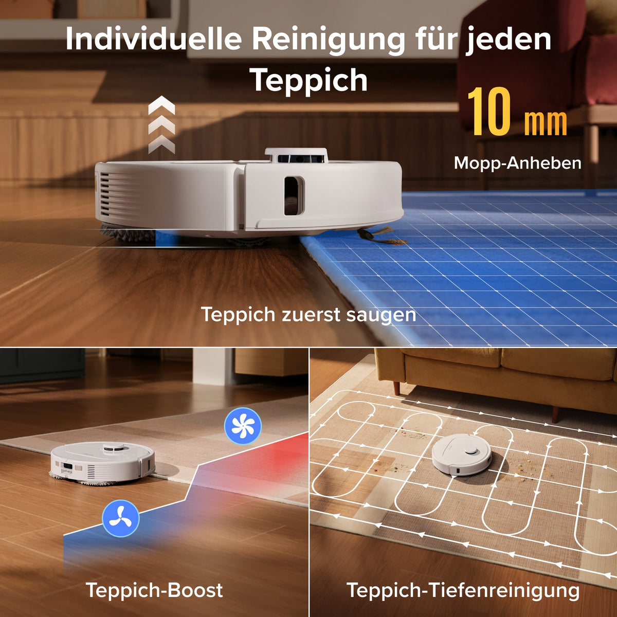 Roborock Qrevo S Pro Saug- & Wischroboter – 18.500 Pa & Multifunktions-Dock