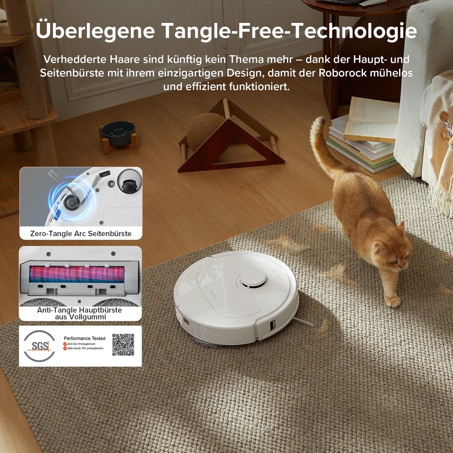 Roborock QV 35A mit App-Funktionen zur individuellen Steuerung der Reinigung