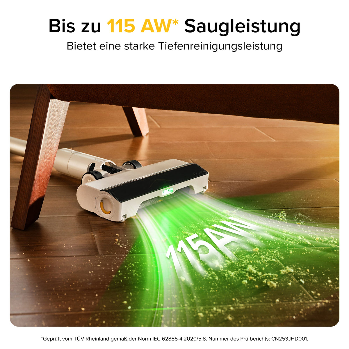 Roborock H60 2-in-1 Akku-Staubsauger – 115 AW & bis zu 60 Min. Laufzeit