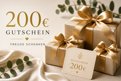 Geschenkgutschein 200 € – exklusives Geschenk für stilvolles Wohnen, Garten & besondere Anlässe