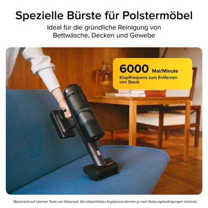 Roborock H60 Ultra mit Anti-Verhedderungs-Bürste zur Aufnahme von Haaren