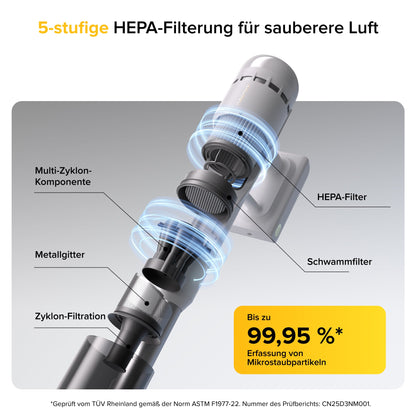 Roborock H60 2-in-1 Akku-Staubsauger – 115 AW & bis zu 60 Min. Laufzeit