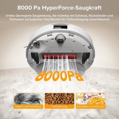 Roborock QV 35A mit leistungsstarker Saugreinigung und Anti-Tangle-Bürstensystem