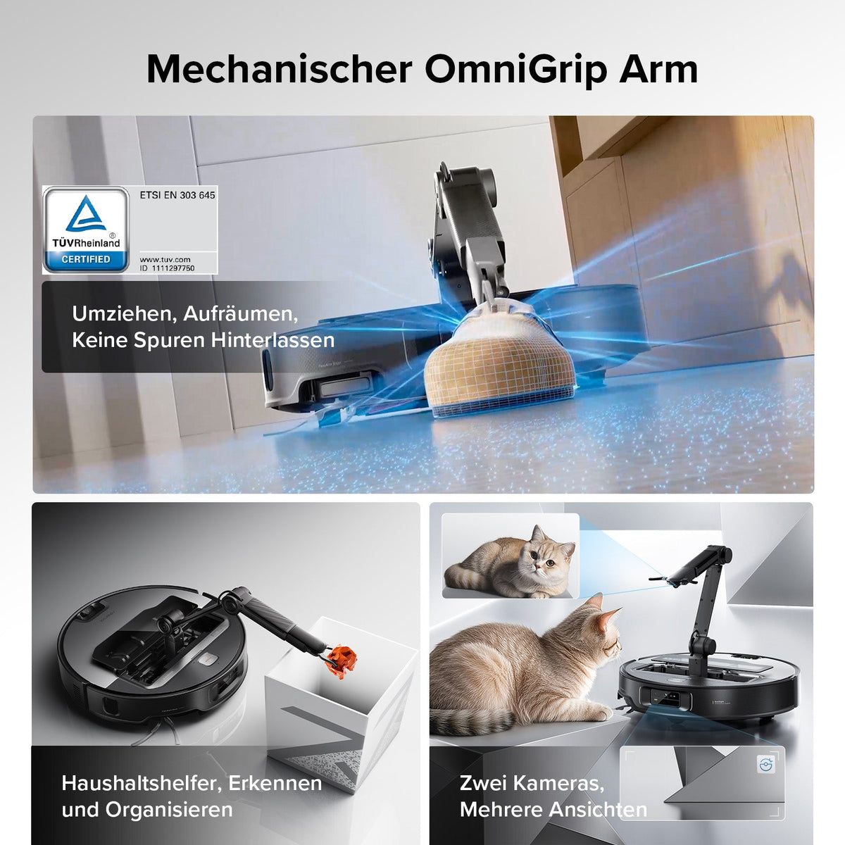 Roborock Saros Z70 Saug- & Wischroboter – OmniGrip™ Arm & 22.000 Pa