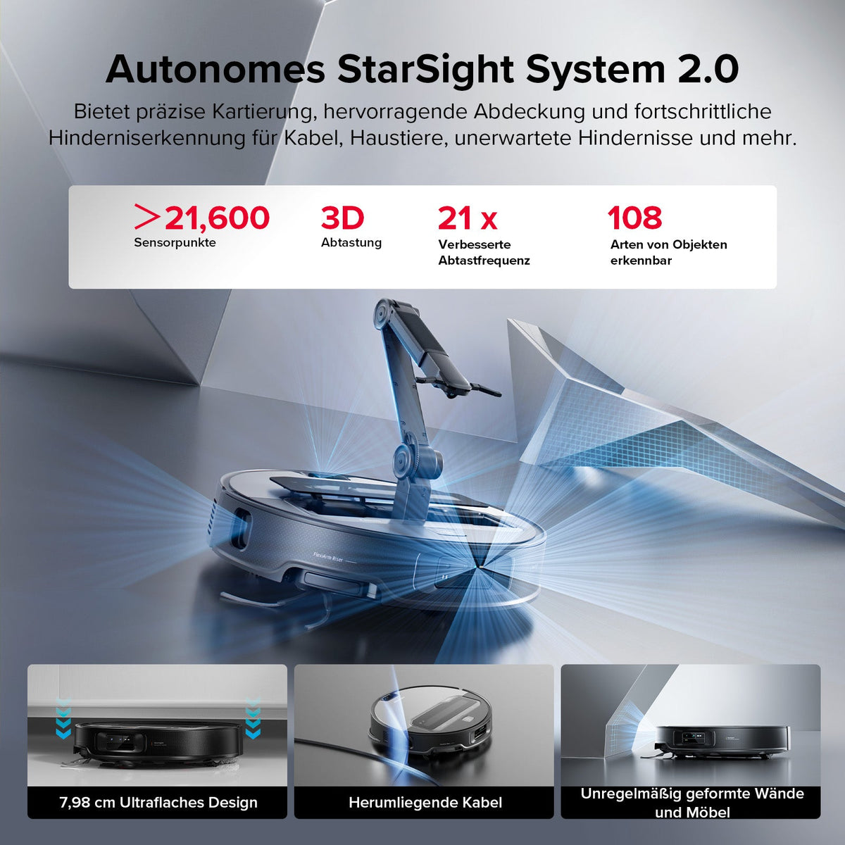 Roborock Saros Z70 Saug- & Wischroboter – OmniGrip™ Arm & 22.000 Pa
