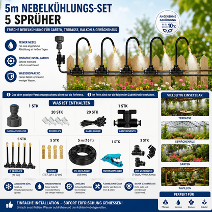 Nebelkühlsystem Garten für Terrasse und Balkon