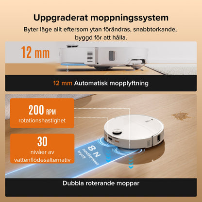 Roborock Qrevo Edge 2 mit leistungsstarkem Wischsystem auf Hartboden