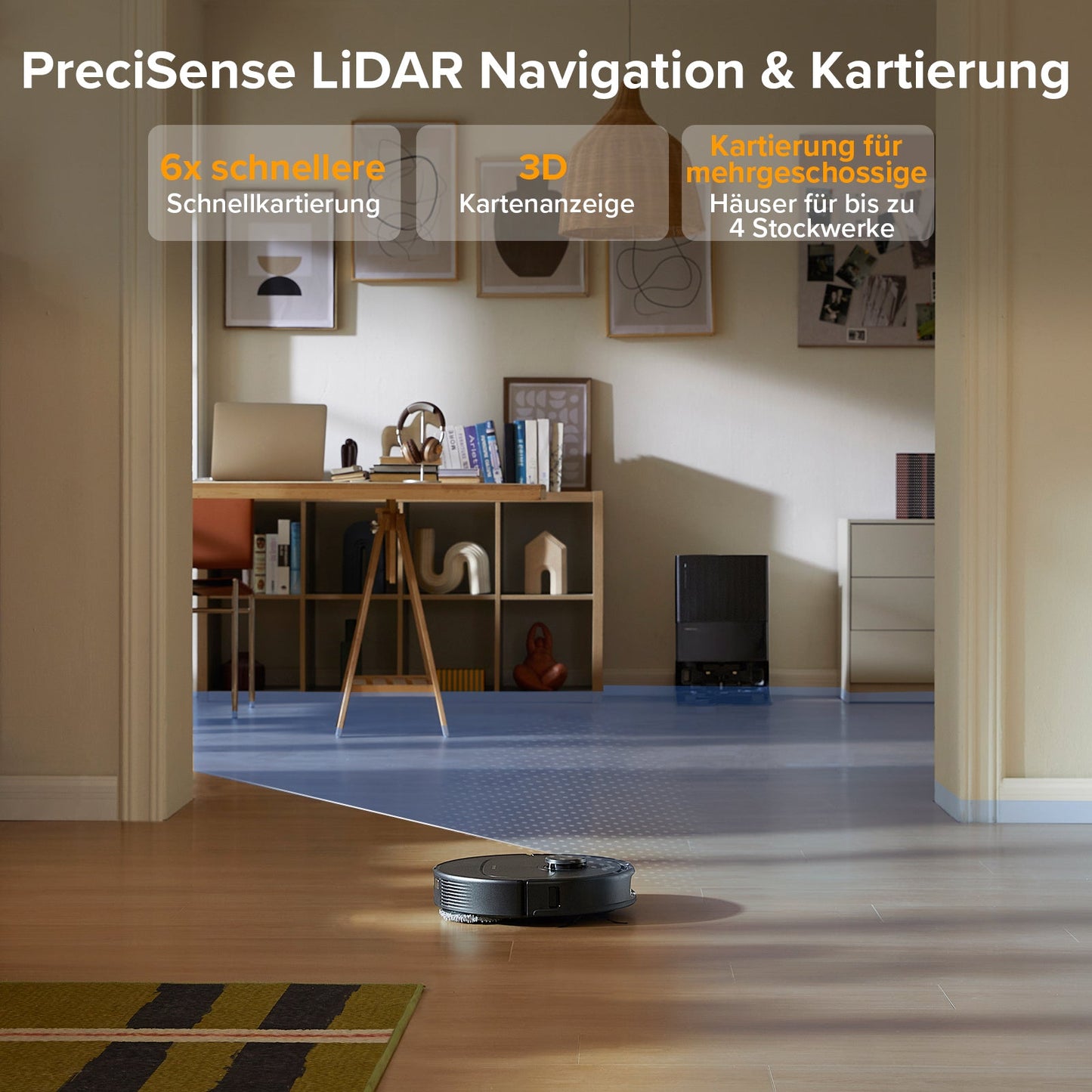 Roborock QV 35A mit Multifunktions-Dockingstation für automatische Bodenreinigung