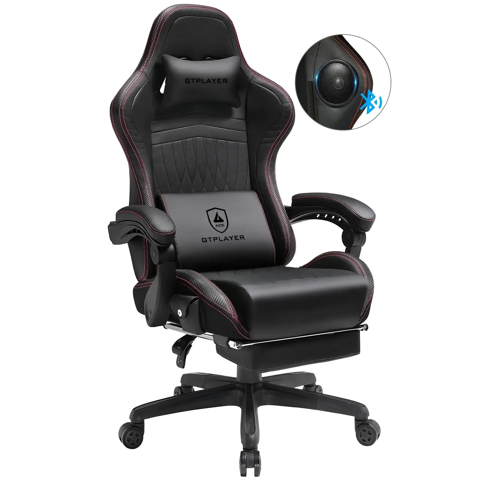 ACE-PRO Gaming-Stuhl in Schwarz – Produktansicht