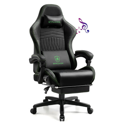 ACE-PRO Gaming-Stuhl in Schwarz – Vorderansicht