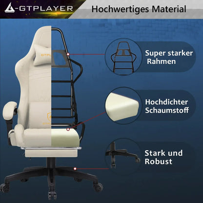ACE-PRO Gaming-Stuhl – verstellbare Rückenlehne und Liegeposition