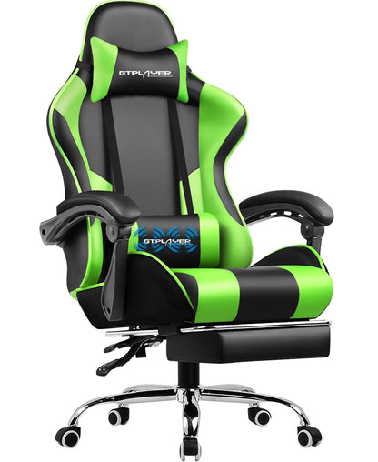 Gaming-Stuhl mit Massage in Grün – Produktansicht