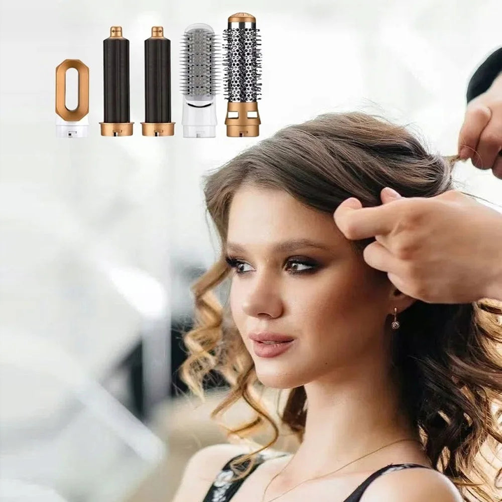 5-in-1 Heißluft-Multistyler mit Lockenaufsätzen, Glättbürste & Föhnfunktion