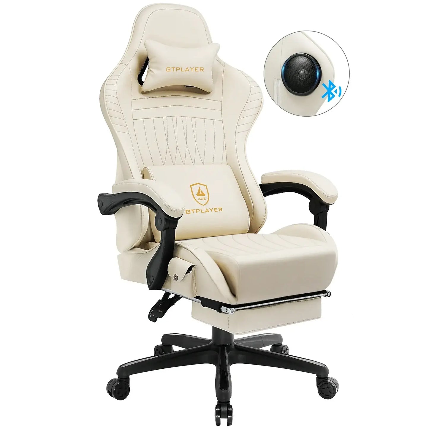 ACE-PRO Gaming-Stuhl in Beige – Produktansicht