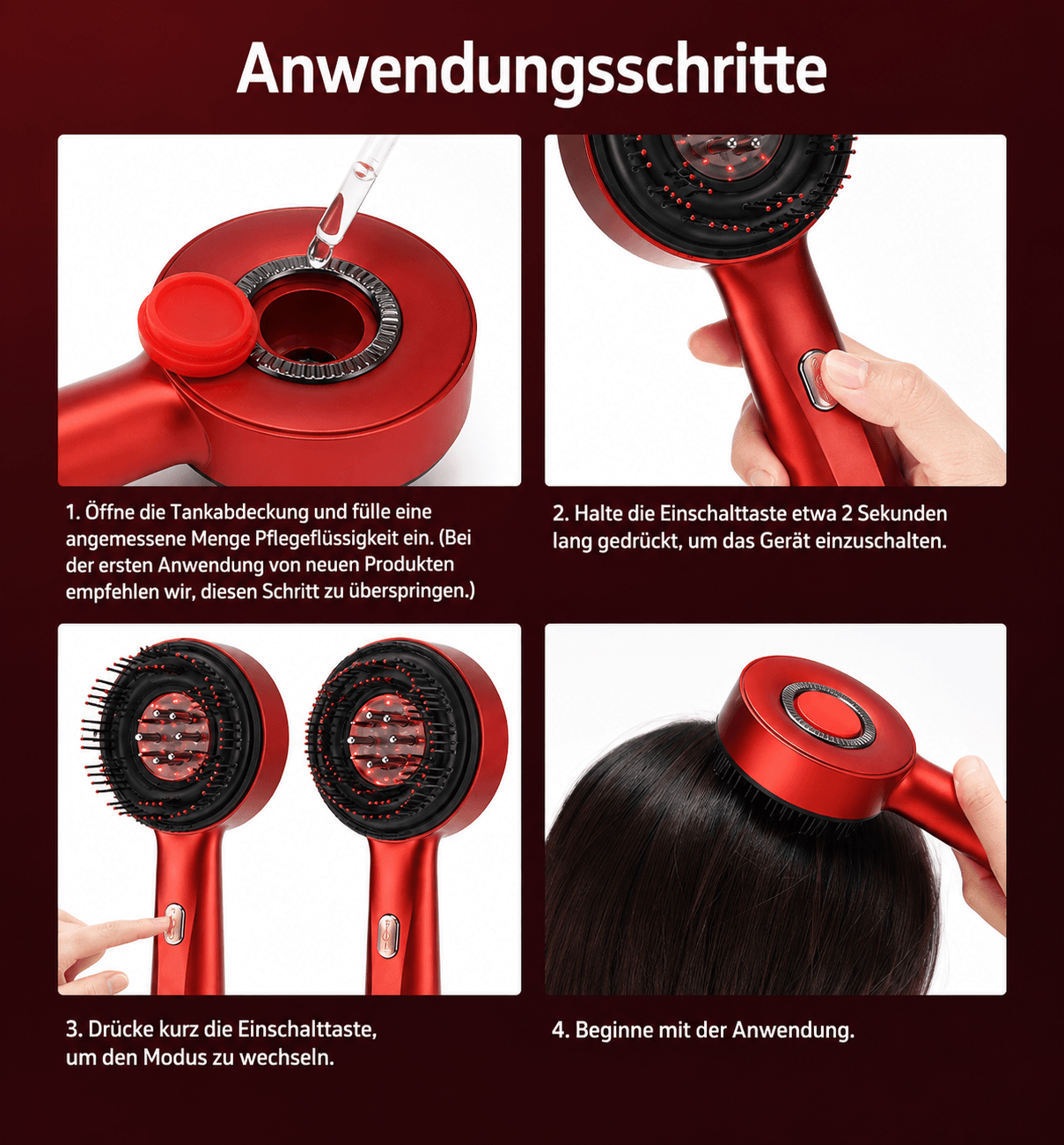 Elektrisches Kopfhautmassagegerät – Anwendung und verschiedene Ansichten
