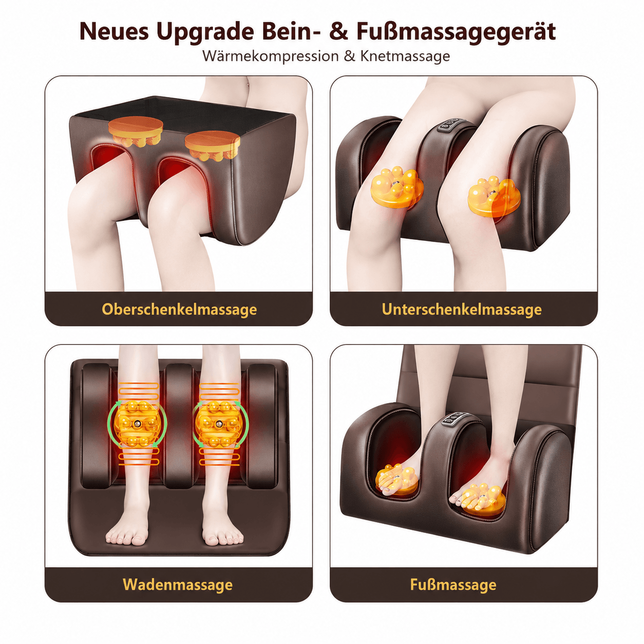 Elektrische Ganzkörper-Massagematte – Anwendung an verschiedenen Körperbereichen