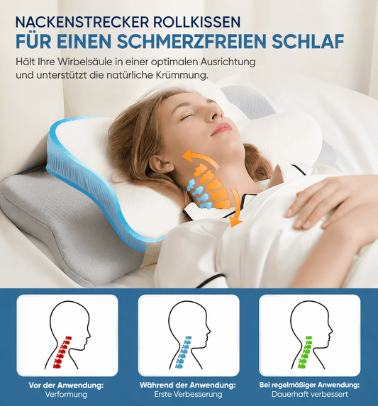 Ergonomisches Nackenstützkissen für Kopf und Nacken in seitlicher Schlafposition