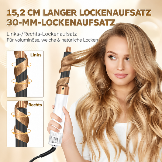 5-in-1 Heißluft-Multistyler mit Lockenaufsätzen, Glättbürste & Föhnfunktion