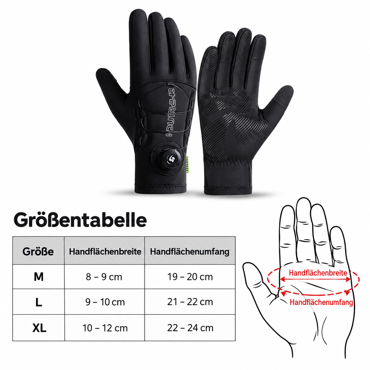 GTUBIKE Thermo-Fahrradhandschuhe – Winddicht, wasserabweisend & Touchscreen