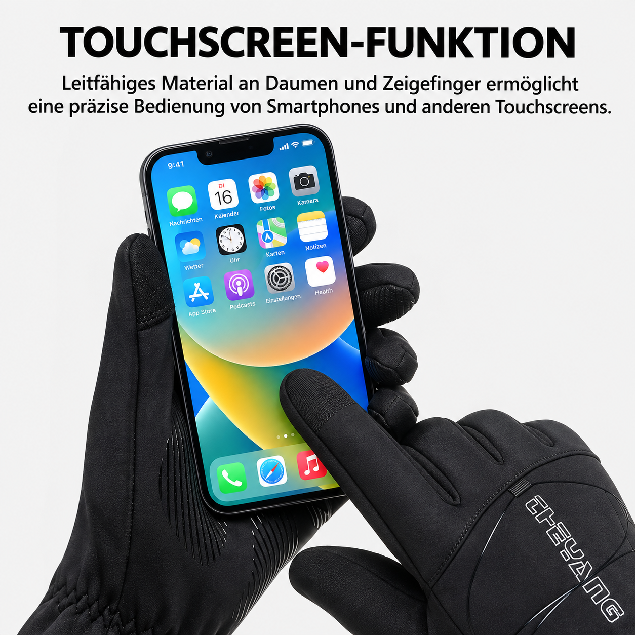 GTUBIKE Thermo-Fahrradhandschuhe – Winddicht, wasserabweisend & Touchscreen