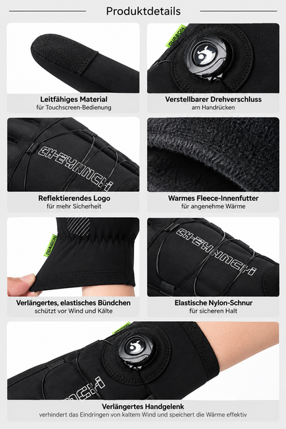 GTUBIKE Thermo-Fahrradhandschuhe – Winddicht, wasserabweisend & Touchscreen