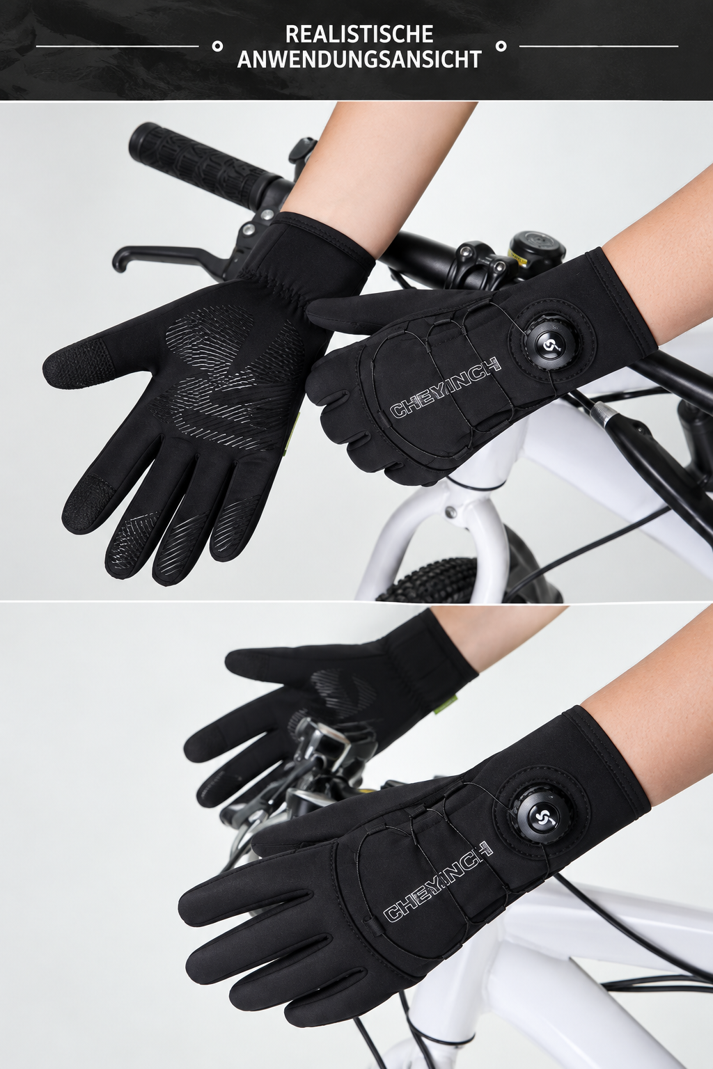 GTUBIKE Thermo-Fahrradhandschuhe – Winddicht, wasserabweisend & Touchscreen