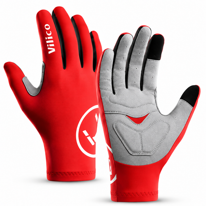 atmungsaktive Radsport-Handschuhe für Damen und Herren mit Touchscreen und stoßdämpfender Handfläche.