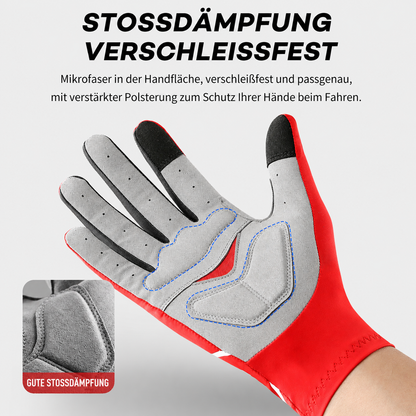 atmungsaktive Radsport-Handschuhe für Damen und Herren mit gepolsterter Handfläche, verschleißfester Mikrofaser und zusätzlichem Schutz für lange Fahrten auf Straße und MTB.