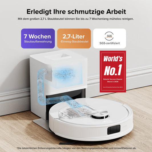 Roborock Q10 S5+ Saug- und Wischroboter mit RockDock Plus und automatischer Staubentleerung