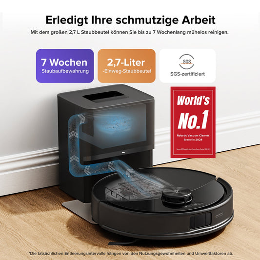 Roborock Q10 S5+ mit automatischer Absaugstation für komfortable Staubentleerung