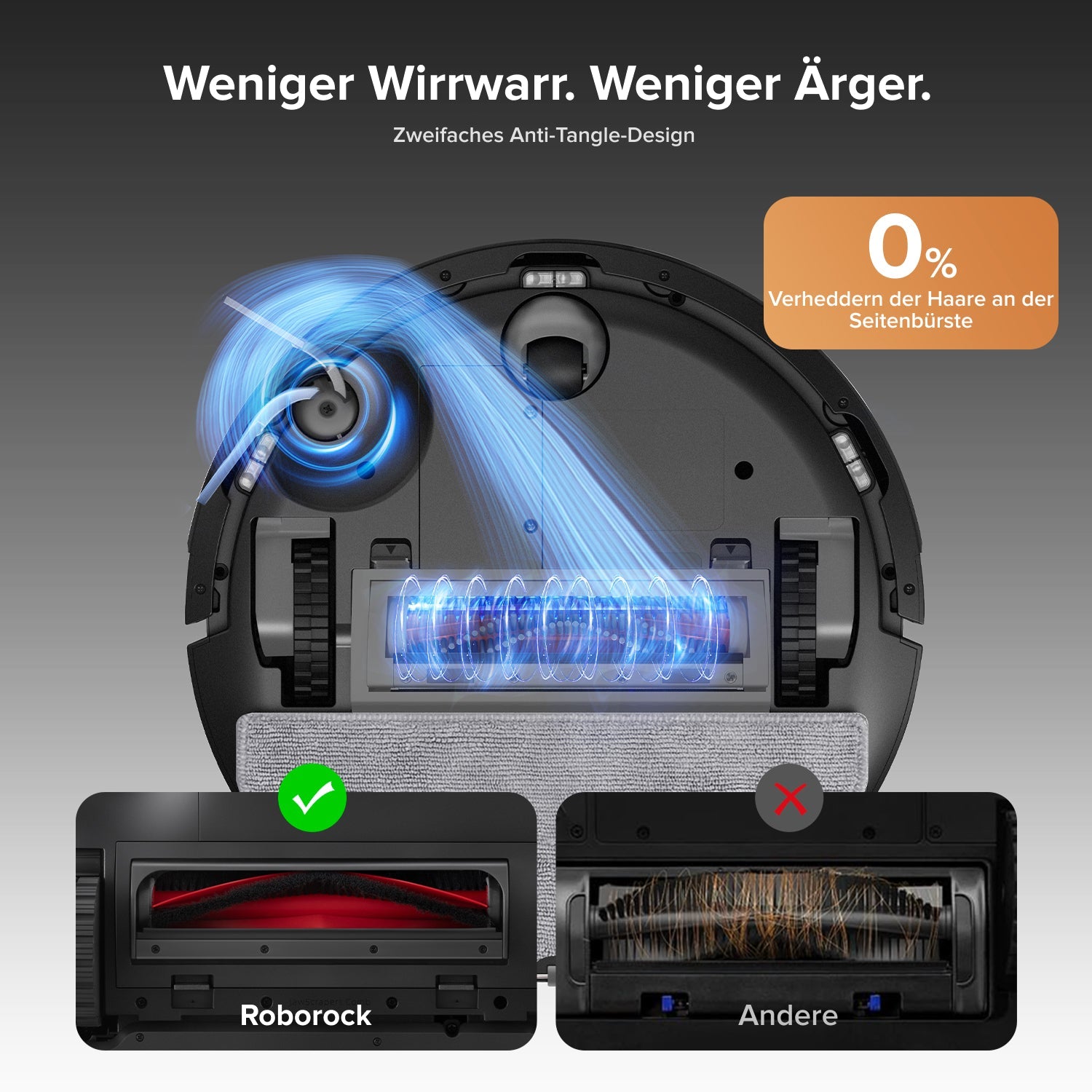 Roborock Q10 S5+ Saug- und Wischroboter mit Anti-Verhedderungssystem für Haare