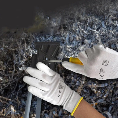 PU Arbeitshandschuhe mit beschichteter Handfläche für präzise Arbeiten