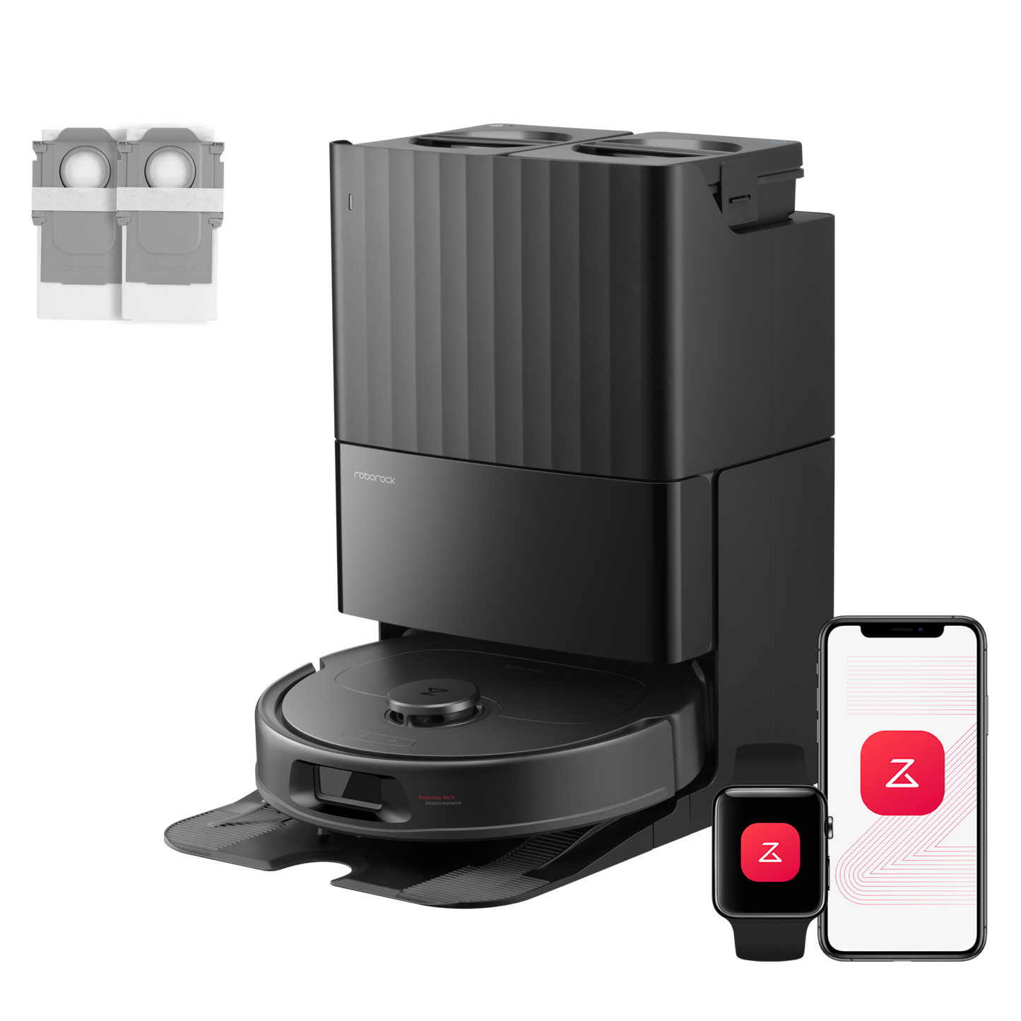 Roborock QV 35A mit Anti-Tangle-Bürstensystem zur Aufnahme von Haaren und Schmutz