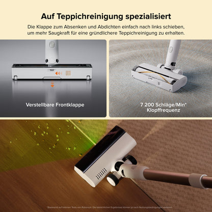 Roborock H60 Hub Akku-Staubsauger mit Bodendüse für die gründliche Teppichreinigung