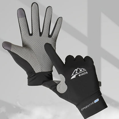 Touchscreen Fahrradhandschuhe Vollfinger in Schwarz mit ergonomischer Passform und hohem Tragekomfort