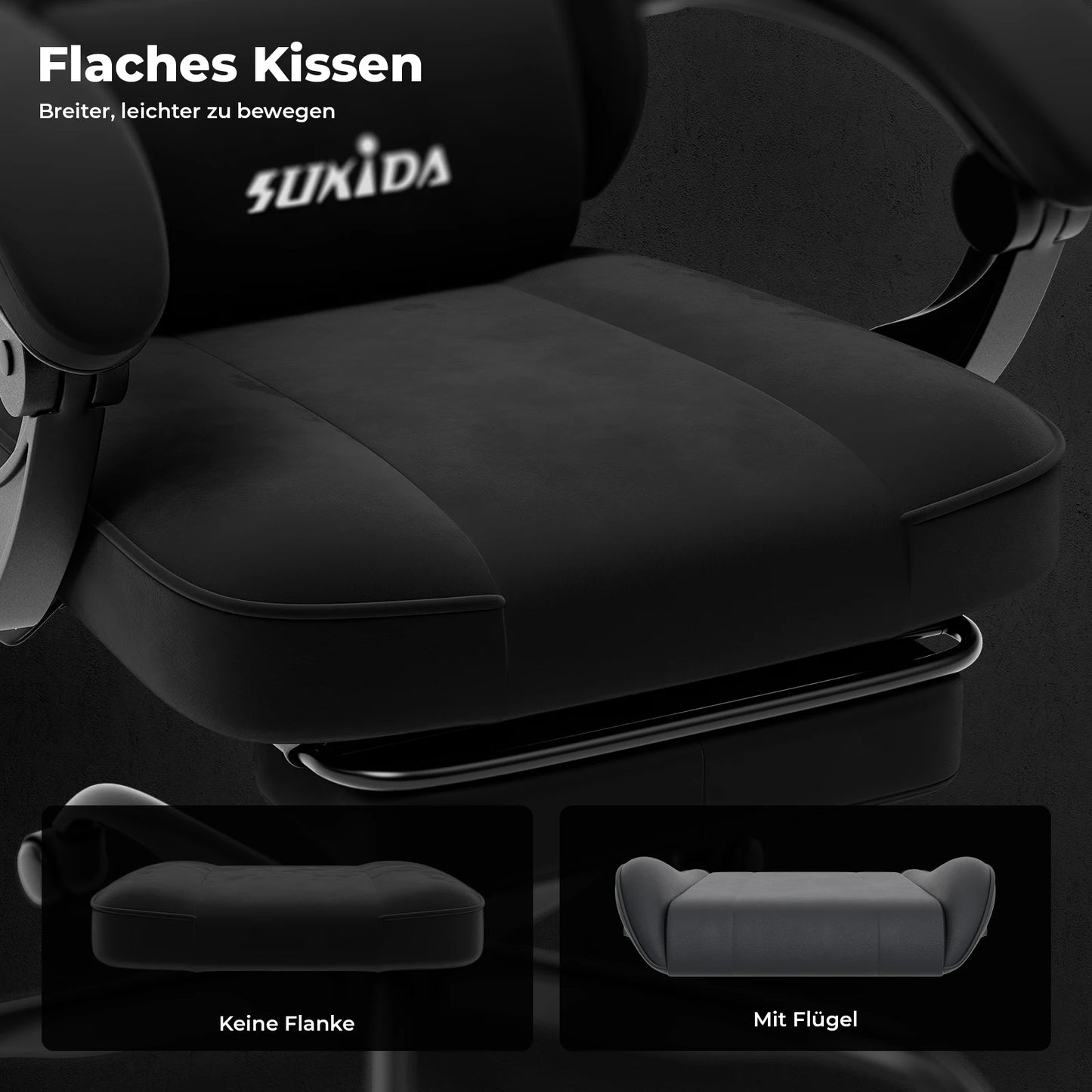 Gaming-Stuhl mit Fußstütze – Ergonomischer Bürostuhl mit Lendenstütze & verstellbarem Komfort