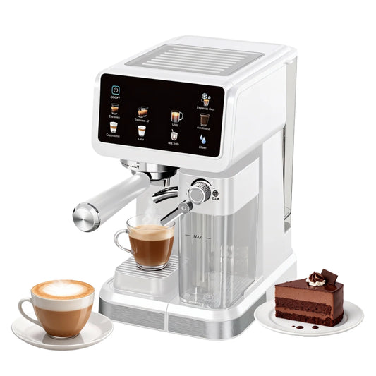 Barista-Genuss mit 20-Bar-Espressomaschine und Milchbehälter – Produktansicht