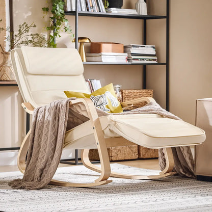 Relaxsessel Schaukelstuhl aus Birkenholz