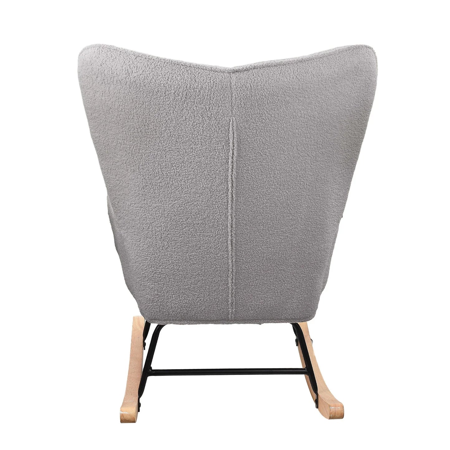 Schaukelstuhl Relaxsessel Teddy-Samt Dunkelgrau – Stilvoller Schaukelstuhl mit ergonomischer Rückenlehne und sanfter Wippfunktion.