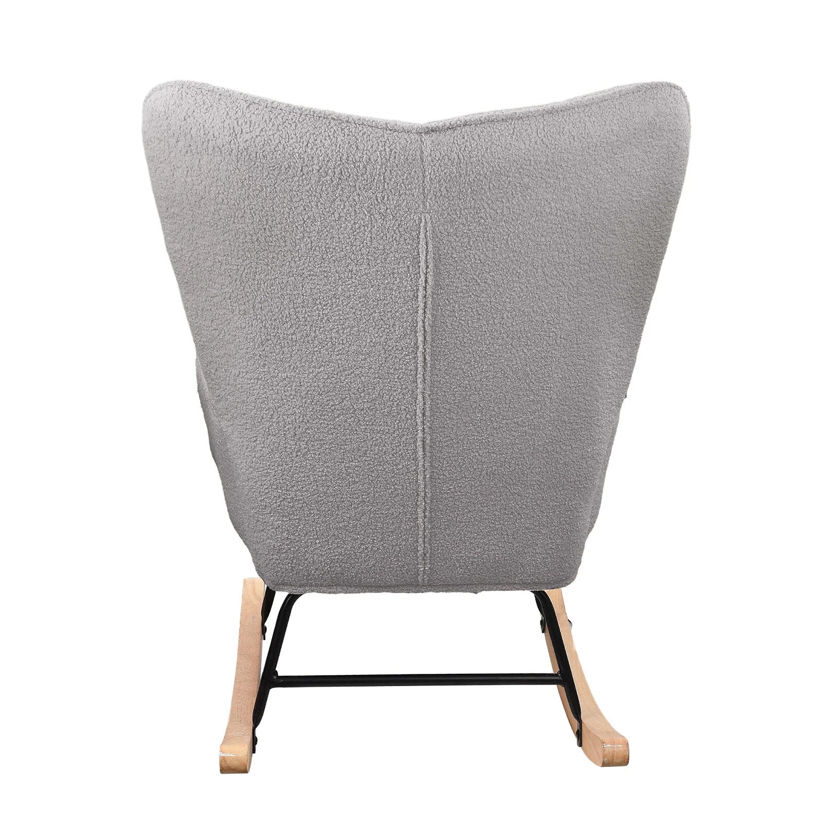 Schaukelstuhl Relaxsessel Teddy-Samt Dunkelgrau – Stilvoller Schaukelstuhl mit ergonomischer Rückenlehne und sanfter Wippfunktion.
