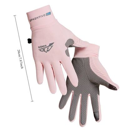 Touchscreen Fahrradhandschuhe Vollfinger in Rosa mit empfindlicher Touchscreen-Funktion und sicherem Griff