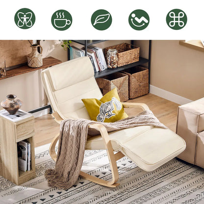 Relaxsessel Schaukelstuhl mit Fußteil