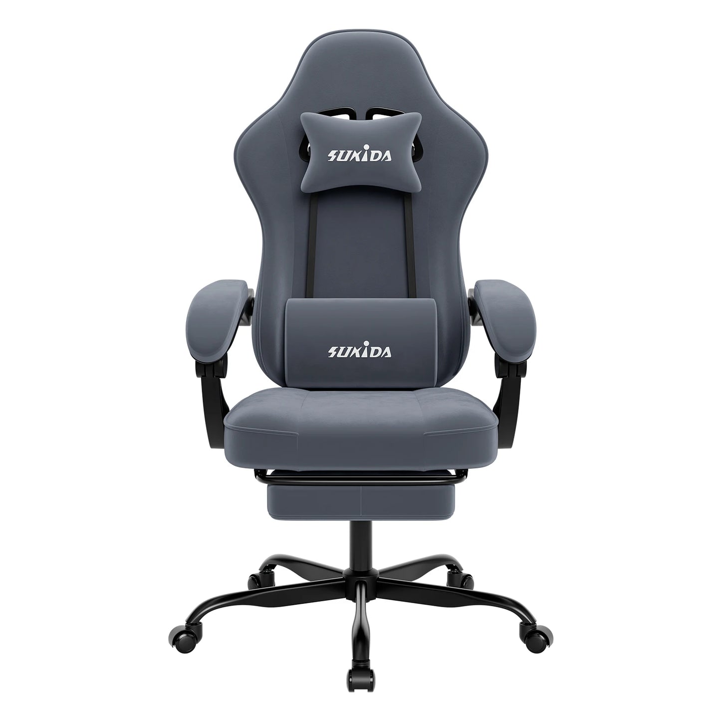 Gaming-Stuhl mit Fußstütze – Ergonomischer Bürostuhl mit Lendenstütze & verstellbarem Komfort