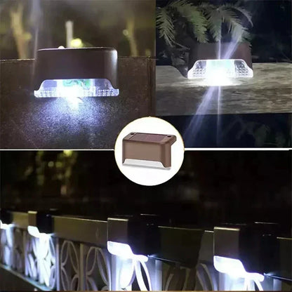 Solar LED Treppenleuchten zur stimmungsvollen Gartenbeleuchtung bei Nacht
