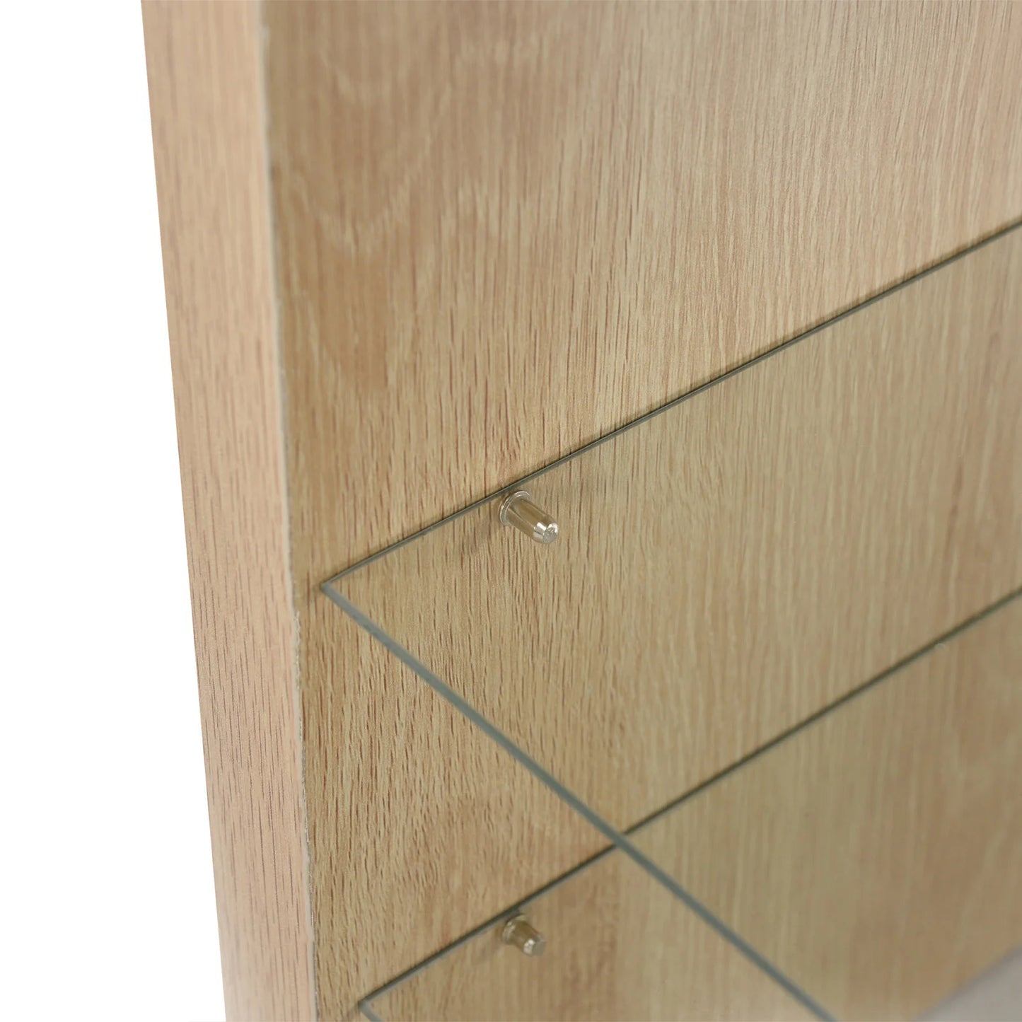 TV Lowboard Weiß Hochglanz mit edler Holzoptik Oberfläche