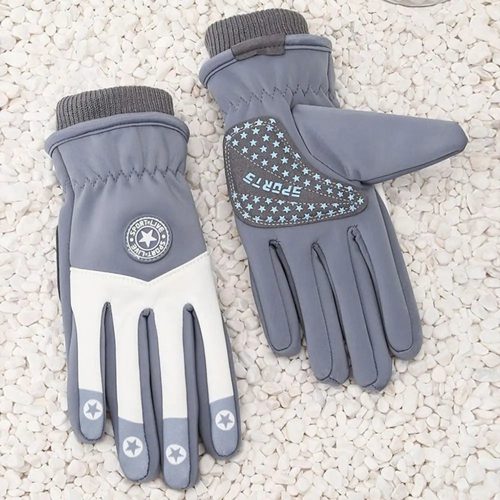 Kinder-Winterhandschuhe in Grau mit warmer Passform und strukturierter Handfläche
