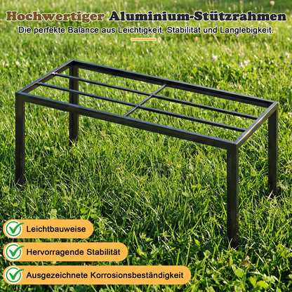 Aluminium Gartentisch wetterfest mit stabilem Aluminiumgestell