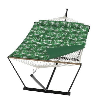 2 Personen Hängematte mit Gestell – Outdoor & Indoor, Verstellbarer Stahlrahmen, Wetterfest, inkl. Kissen – Bis 200kg Belastbar